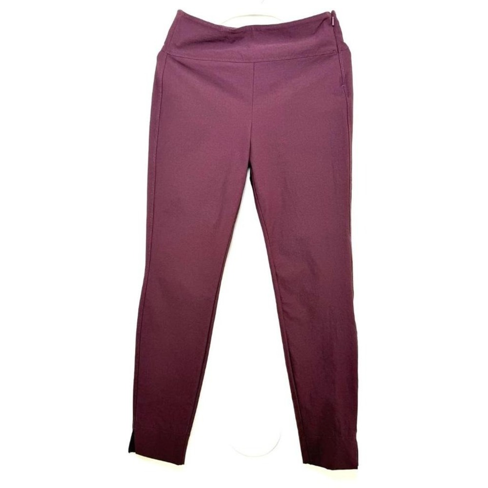 Athleta Pants Women's Size 8 Wander Slim Ankle Pants Mid Rise Burgundy